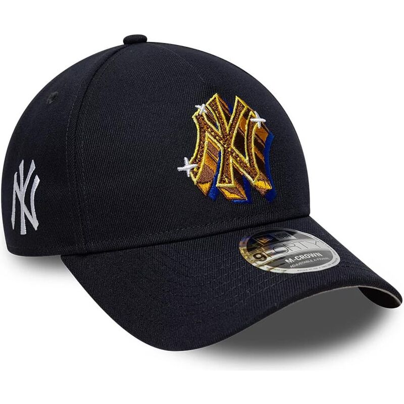 kasketter-buet-marinebla-snapback-9forty-m-crown-a-frame-emblem-fra-new-york-yankees-mlb-af-new-era