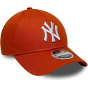 kasketter-buet-orange-snapback-9forty-m-crown-fra-new-york-yankees-mlb-af-new-era