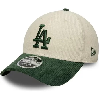 Kasketter buet beige snapback 9FORTY M-Crown Cord fra Los Angeles Dodgers MLB af New Era