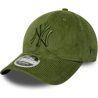 Kasketter buet grøn justerbar rem 9FORTY M-Crown Cord fra New York Yankees MLB af New Era