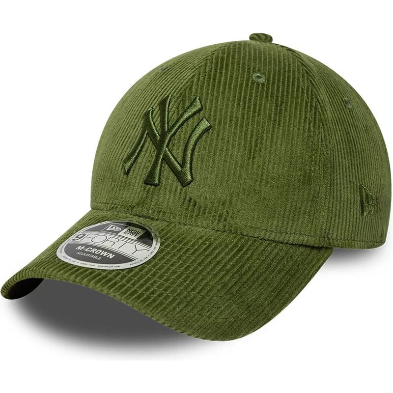 kasketter-buet-gron-justerbar-rem-9forty-m-crown-cord-fra-new-york-yankees-mlb-af-new-era