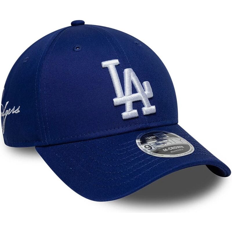 kasketter-buet-bla-snapback-9forty-m-crown-side-script-fra-los-angeles-dodgers-mlb-af-new-era