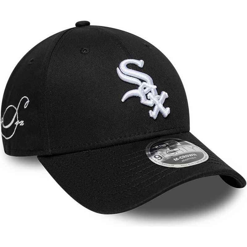 kasketter-buet-sort-snapback-9forty-m-crown-side-script-fra-chicago-white-sox-mlb-af-new-era