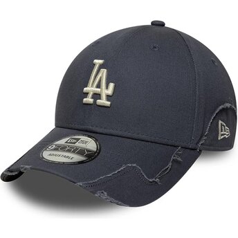 Kasketter buet grå justerbar rem 9FORTY Stitched fra Los Angeles Dodgers MLB af New Era