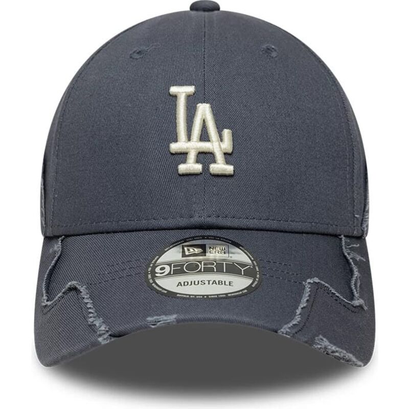 kasketter-buet-gra-justerbar-rem-9forty-stitched-fra-los-angeles-dodgers-mlb-af-new-era