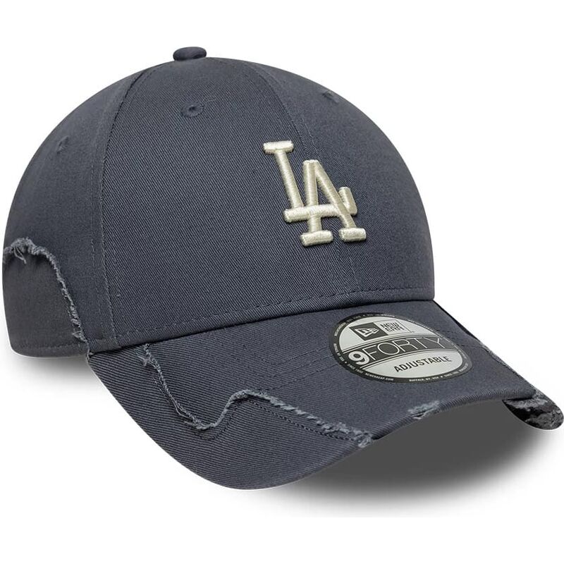 kasketter-buet-gra-justerbar-rem-9forty-stitched-fra-los-angeles-dodgers-mlb-af-new-era