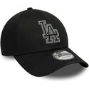 kasketter-buet-sort-justerbar-rem-9forty-metallic-outline-fra-los-angeles-dodgers-mlb-af-new-era