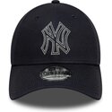 kasketter-buet-marinebla-justerbar-rem-9forty-metallic-outline-fra-new-york-yankees-mlb-af-new-era