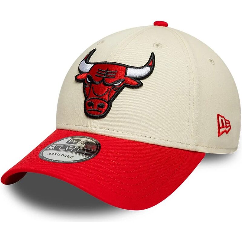 kasketter-buet-beige-justerbar-rem-9forty-colour-block-fra-chicago-bulls-nba-af-new-era kasketter-buet-beige-justerbar-rem-9forty-colour-block-fra-chicago-bulls-nba-af-new-era