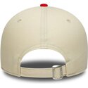 kasketter-buet-beige-justerbar-rem-9forty-colour-block-fra-chicago-bulls-nba-af-new-era