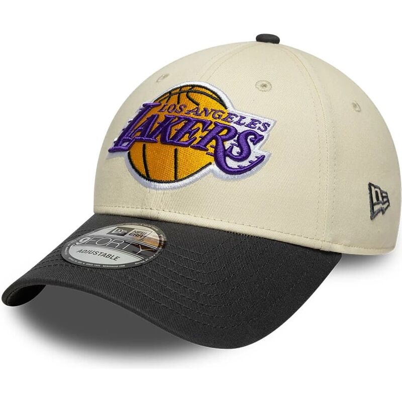 kasketter-buet-beige-justerbar-rem-9forty-colour-block-fra-los-angeles-lakers-nba-af-new-era kasketter-buet-beige-justerbar-rem-9forty-colour-block-fra-los-angeles-lakers-nba-af-new-era