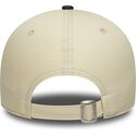 kasketter-buet-beige-justerbar-rem-9forty-colour-block-fra-los-angeles-lakers-nba-af-new-era