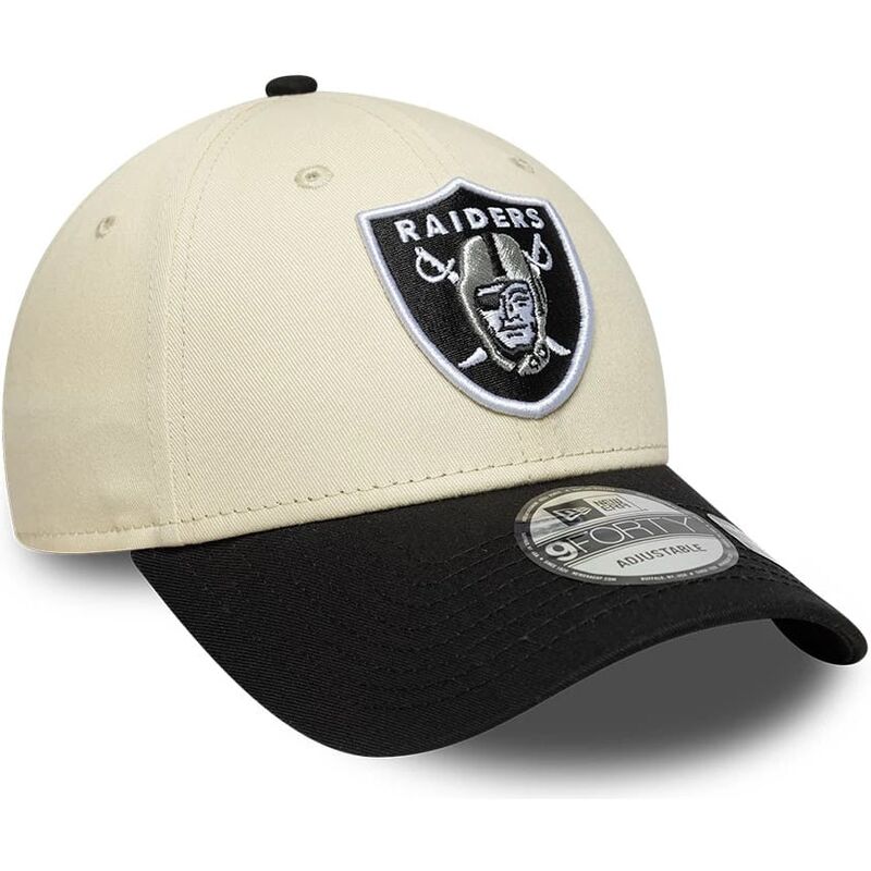 kasketter-buet-beige-justerbar-rem-9forty-colour-block-fra-las-vegas-raiders-nfl-af-new-era kasketter-buet-beige-justerbar-rem-9forty-colour-block-fra-las-vegas-raiders-nfl-af-new-era