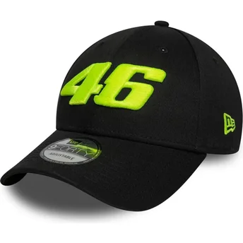 Kasketter buet sort justerbar rem 9FORTY Wordmark fra Valentino Rossi VR46 MotoGP af New Era