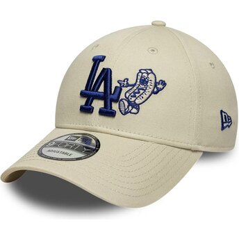 Kasketter buet beige justerbar rem 9FORTY Food Icon fra Los Angeles Dodgers MLB af New Era