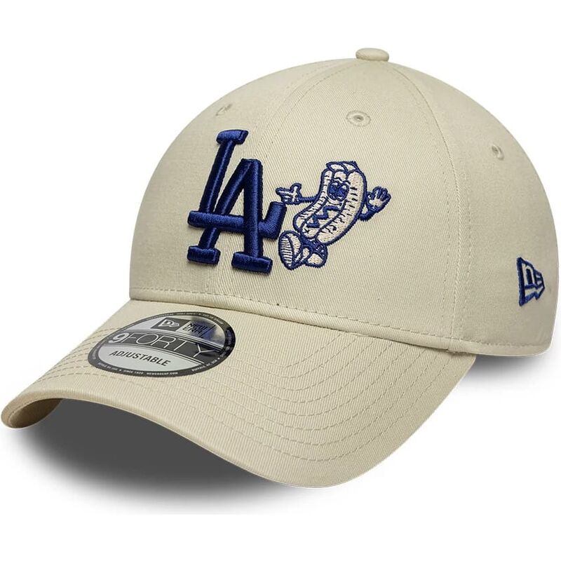 kasketter-buet-beige-justerbar-rem-9forty-food-icon-fra-los-angeles-dodgers-mlb-af-new-era