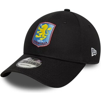Kasketter buet sort justerbar rem 9FORTY Core fra Aston Villa Football Club Premier League af New Era