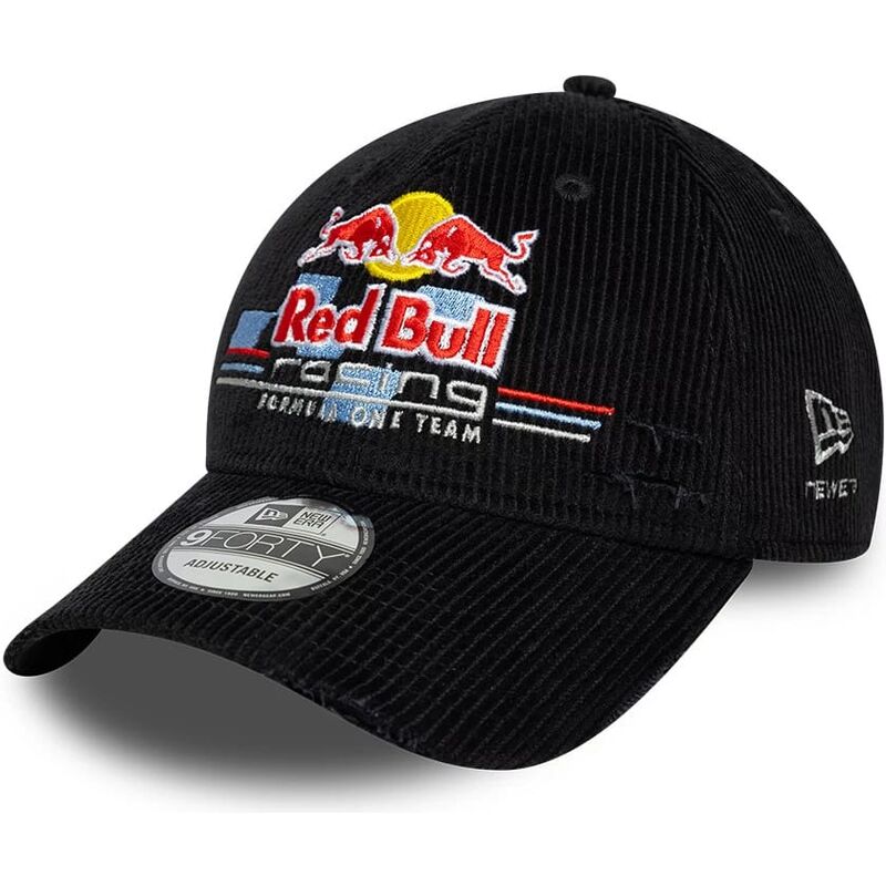 kasketter-buet-sort-justerbar-rem-9forty-distressed-cord-fra-red-bull-racing-formula-1-af-new-era