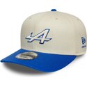 kasketter-buet-beige-snapback-9seventy-stretch-snap-contrast-visor-fra-alpine-f1-team-formula-1-af-new-era