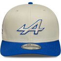 kasketter-buet-beige-snapback-9seventy-stretch-snap-contrast-visor-fra-alpine-f1-team-formula-1-af-new-era