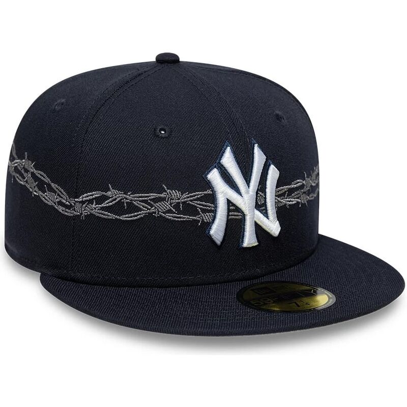kasketter-flad-marinebla-tilpasset-59fifty-icon-fra-new-york-yankees-mlb-af-new-era