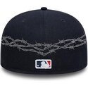 kasketter-flad-marinebla-tilpasset-59fifty-icon-fra-new-york-yankees-mlb-af-new-era