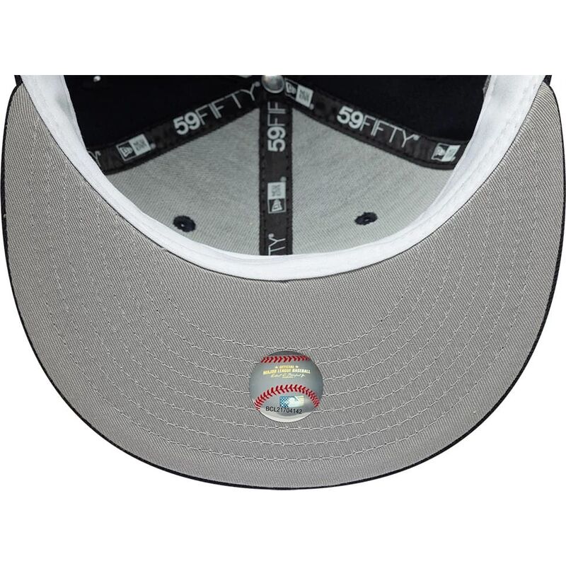 kasketter-flad-marinebla-tilpasset-59fifty-icon-fra-new-york-yankees-mlb-af-new-era