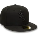 kasketter-flad-sort-tilpasset-59fifty-fra-chicago-white-sox-mlb-af-new-era