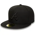kasketter-flad-sort-tilpasset-59fifty-fra-atlanta-braves-mlb-af-new-era