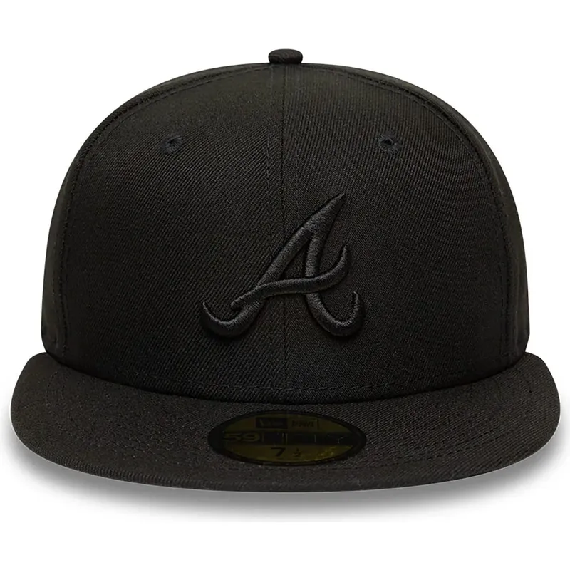 kasketter-flad-sort-tilpasset-59fifty-fra-atlanta-braves-mlb-af-new-era kasketter-flad-sort-tilpasset-59fifty-fra-atlanta-braves-mlb-af-new-era