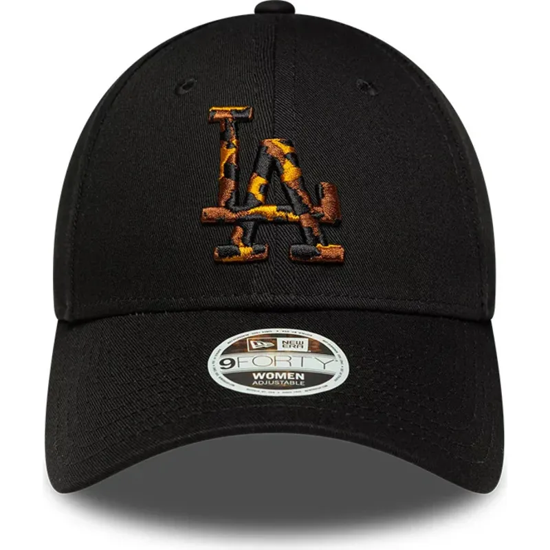 kasketter-buet-sort-justerbar-rem-9forty-tort-infill-fra-los-angeles-dodgers-mlb-af-new-era