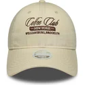 kasketter-buet-beige-justerbar-rem-9twenty-coffee-club-af-new-era