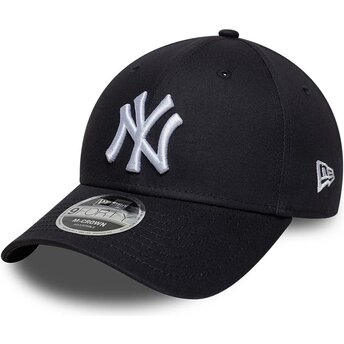 Kasketter buet marineblå snapback 9FORTY M-Crown Side Script fra New York Yankees MLB af New Era
