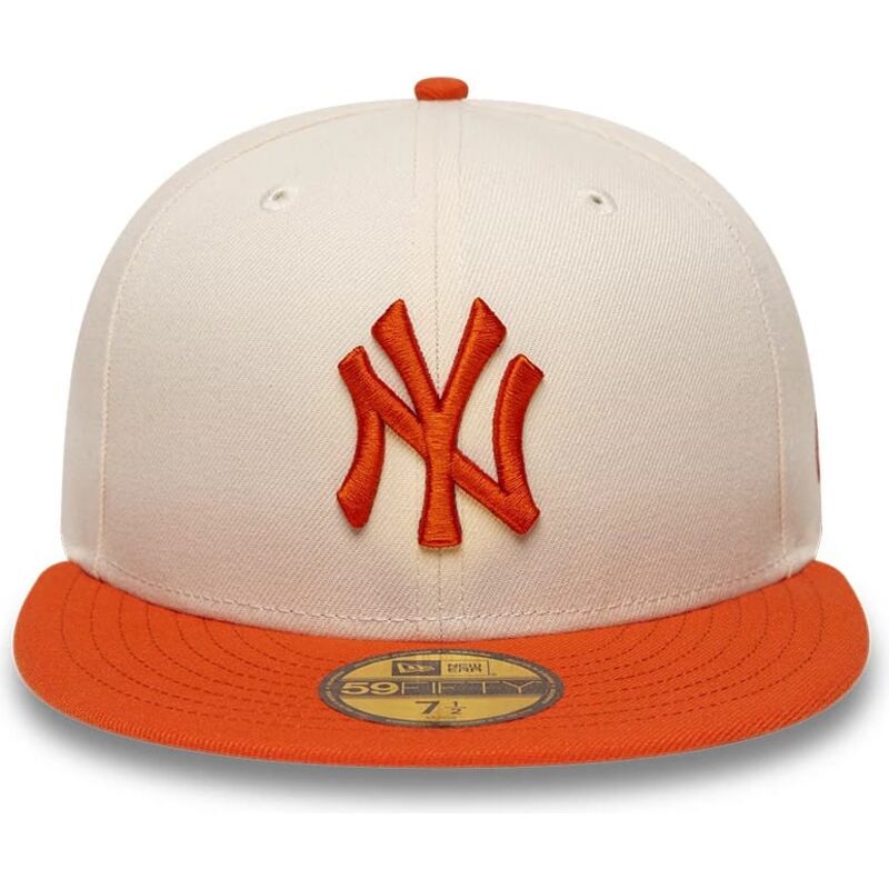 kasketter-flad-beige-tilpasset-59fifty-league-essential-fra-new-york-yankees-mlb-af-new-era