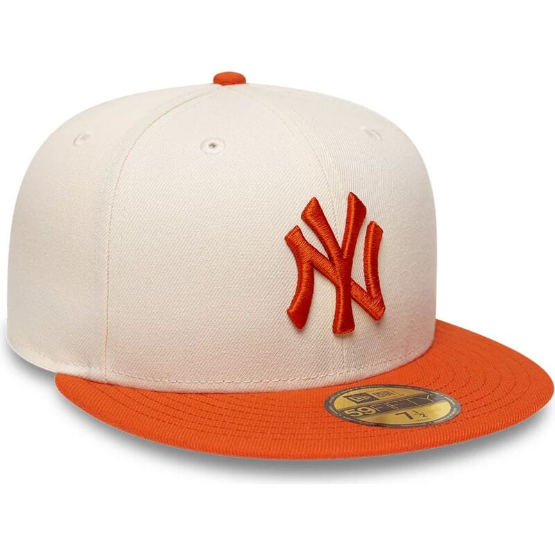 kasketter-flad-beige-tilpasset-59fifty-league-essential-fra-new-york-yankees-mlb-af-new-era