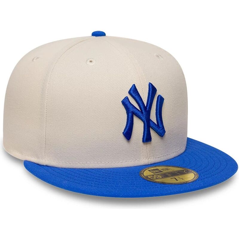 kasketter-flad-beige-tilpasset-59fifty-league-essential-fra-new-york-yankees-mlb-af-new-era