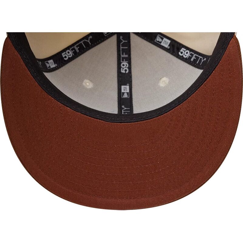 kasketter-flad-brun-tilpasset-59fifty-league-essential-fra-new-york-yankees-mlb-af-new-era