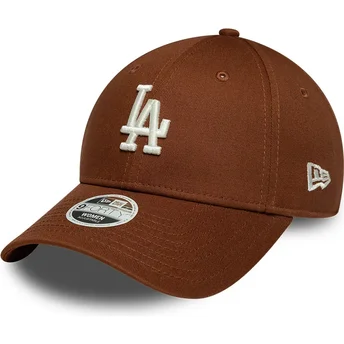 Kasketter buet brun justerbar rem 9FORTY League Essential Midi fra Los Angeles Dodgers MLB af New Era
