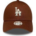 kasketter-buet-brun-justerbar-rem-9forty-league-essential-midi-fra-los-angeles-dodgers-mlb-af-new-era