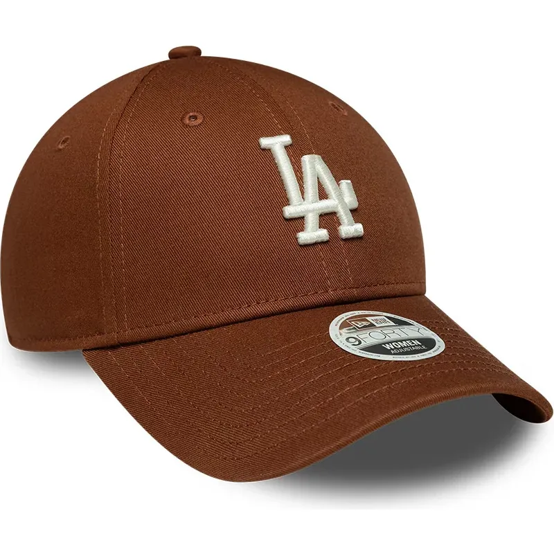 kasketter-buet-brun-justerbar-rem-9forty-league-essential-midi-fra-los-angeles-dodgers-mlb-af-new-era