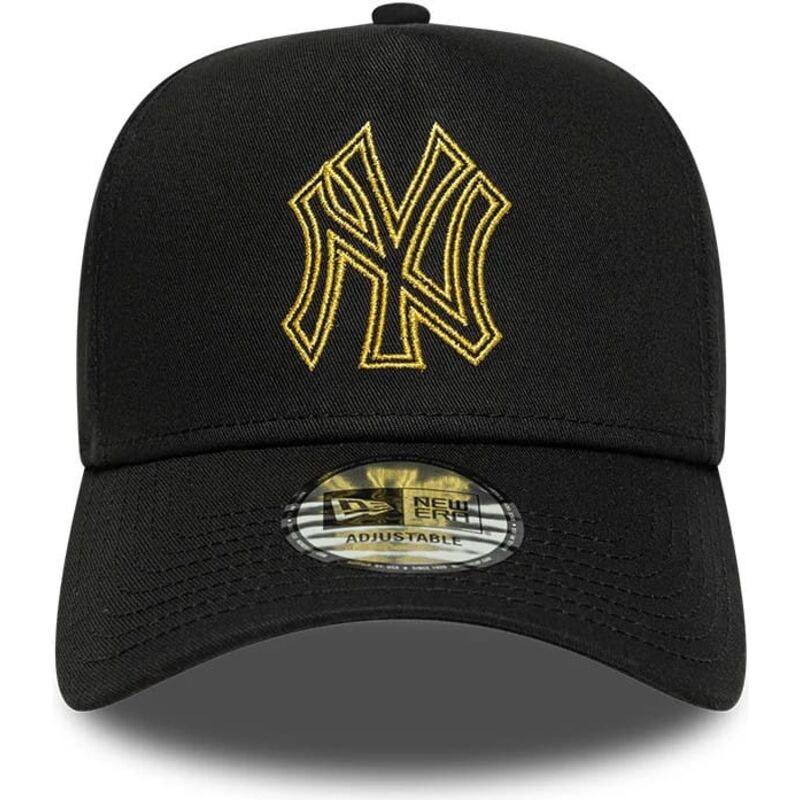 kasketter-buet-sort-snapback-dorado-e-frame-metallic-outline-fra-new-york-yankees-mlb-af-new-era kasketter-buet-sort-snapback-dorado-e-frame-metallic-outline-fra-new-york-yankees-mlb-af-new-era