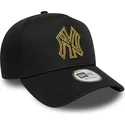 kasketter-buet-sort-snapback-dorado-e-frame-metallic-outline-fra-new-york-yankees-mlb-af-new-era