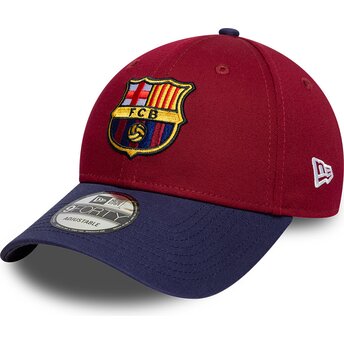 Kasketter buet rød justerbar rem 9FORTY Contrast fra FC Barcelona LALIGA af New Era