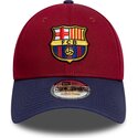 kasketter-buet-rod-justerbar-rem-9forty-contrast-fra-fc-barcelona-laliga-af-new-era