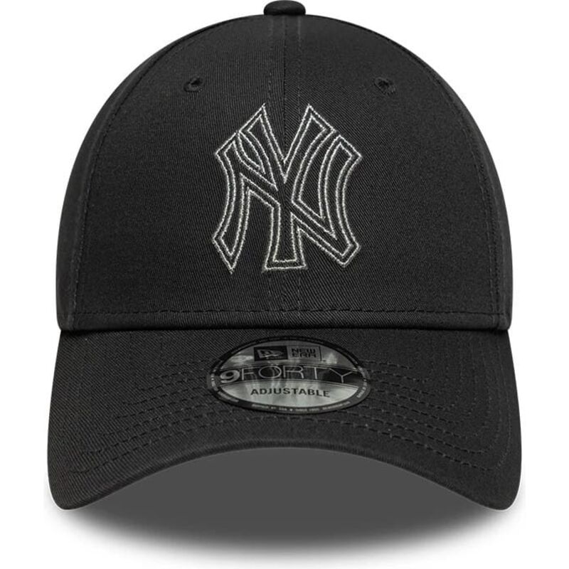 kasketter-buet-gra-justerbar-rem-9forty-metallic-outline-fra-new-york-yankees-mlb-af-new-era