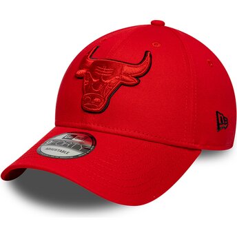 Kasketter buet rød justerbar rem 9FORTY Outline fra Chicago Bulls NBA af New Era