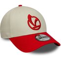 kasketter-buet-rod-justerbar-rem-9forty-contrast-visor-vespa-piaggio-af-new-era