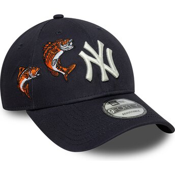 Kasketter buet marineblå justerbar rem 9FORTY Outdoor Icon fra New York Yankees MLB af New Era