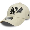 kasketter-buet-beige-justerbar-rem-9forty-outdoor-icon-fra-los-angeles-dodgers-mlb-af-new-era
