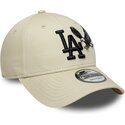 kasketter-buet-beige-justerbar-rem-9forty-outdoor-icon-fra-los-angeles-dodgers-mlb-af-new-era